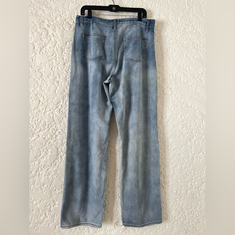 The Frankie Shop Blue Wide Leg Jeans - Picture 6 of 14